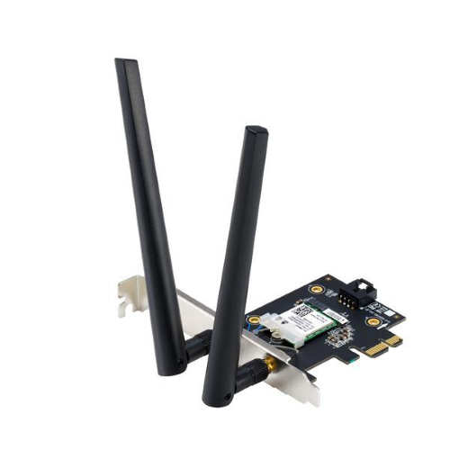ASUS PCE-BE6500 ADATTATORE DI RETE WIRELESS WI-FI 7 TRI BAND BLUETOOTH 5.4 PCIe 2 ANTENNE REGOLABILI